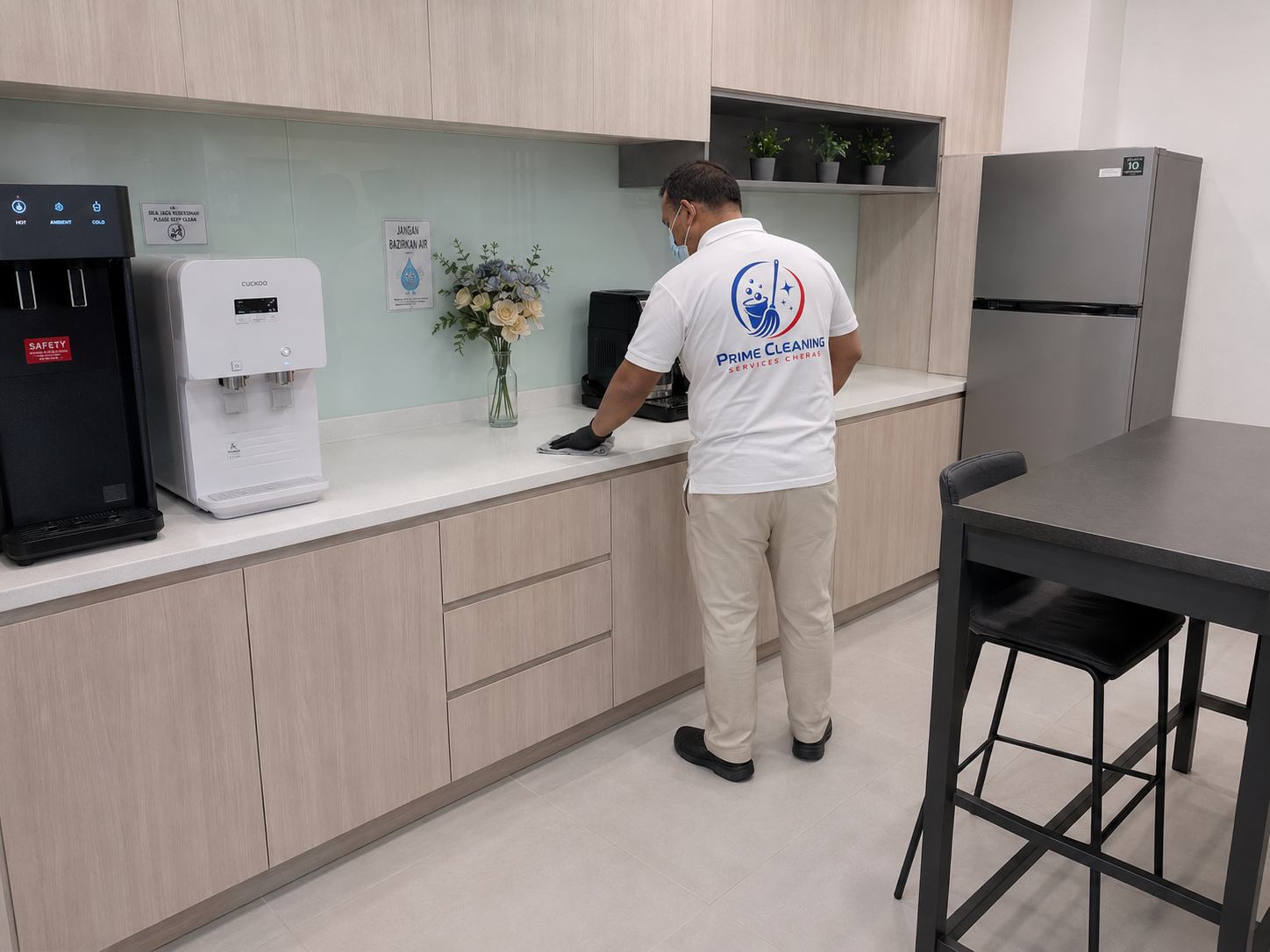 Prime cleaner working in a Cheras pantry